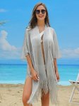 (image for) Glitter Tassel Shawl Silver