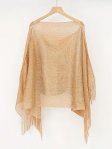 (image for) Glitter Tassel Poncho Gold