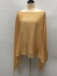 (image for) Glitter Tassel Poncho Gold