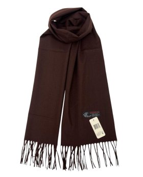 Woven Plain Scarf Coffee