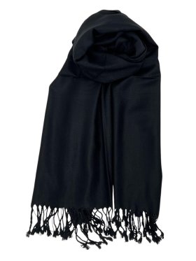 Solid Pashmina Black