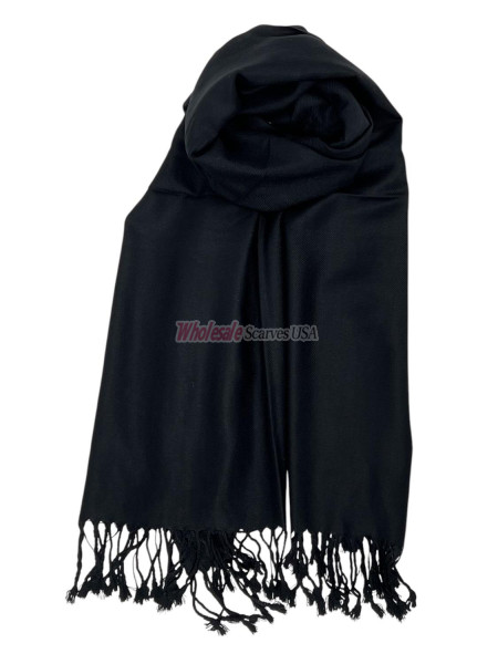 (image for) Solid Pashmina Black