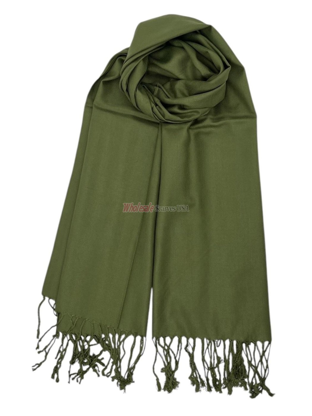 (image for) Solid Pashmina Dark Olive