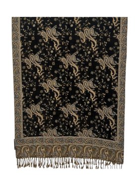Small Paisley Scarf Black Coffee Small Paisley Scarf Black Coffee
