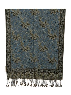 Small Paisley Scarf Steel Blue Small Paisley Scarf Steel Blue