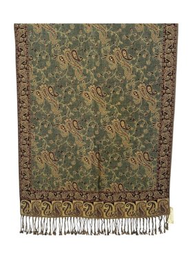 Small Paisley Scarf Light Olive Small Paisley Scarf Light Olive