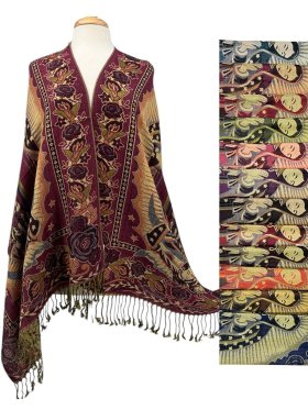 Virgin Mary Pattern Pashmina 1 DZ, Asst. Color NY23203