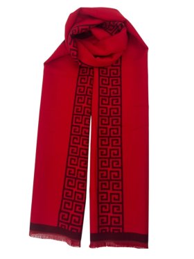 Reversible Cashmere Feel Scarf with Holiday Design 12-pack Red/Black