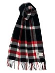 (image for) Cashmere Feel Plaid Scarf 12-pack Black/Red/White