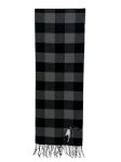 (image for) Cashmere Feel Plaid Scarf 12-pack Black/Grey