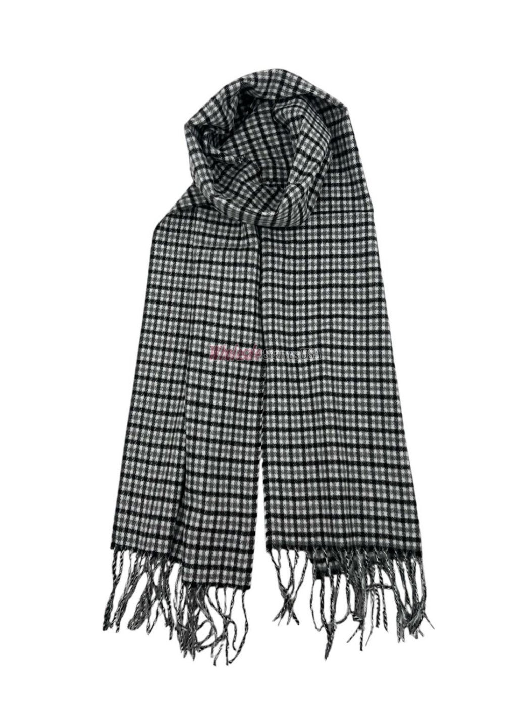 (image for) Plaid Cashmere Feel Scarf 12-pack SW44 Black/White