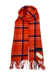 (image for) Cashmere Feel Plaid Scarf 12-pack Orange/Blue/White SW-45