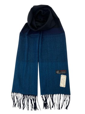 Cashmere Feel Scarf 12-pack Blue Jay /Black SW-52