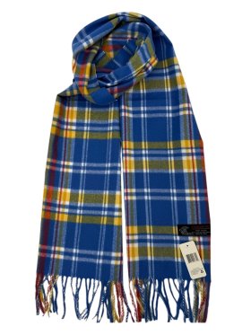 Cashmere Feel Plaid Scarf 12-pack Blue/Yellow/Red/White SW-55