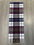 (image for) Cashmere Feel Checker Scarf 12-pack Navy/White/Burgundy