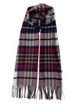 (image for) Cashmere Feel Checker Scarf 12-pack Navy/White/Burgundy