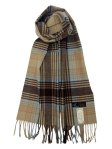 (image for) Cashmere Feel Plaid Scarf 12-pack Neutral/Brown