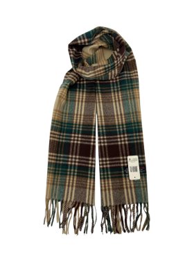 Cashmere Feel Plaid Scarf 12-pack Brown Multi SW-71