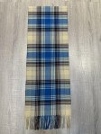 (image for) Cashmere Feel Plaid Scarf 12-pack Turquoise/Brown SW-72