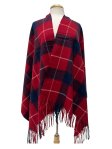 (image for) Giant Check Shawl Red/Navy