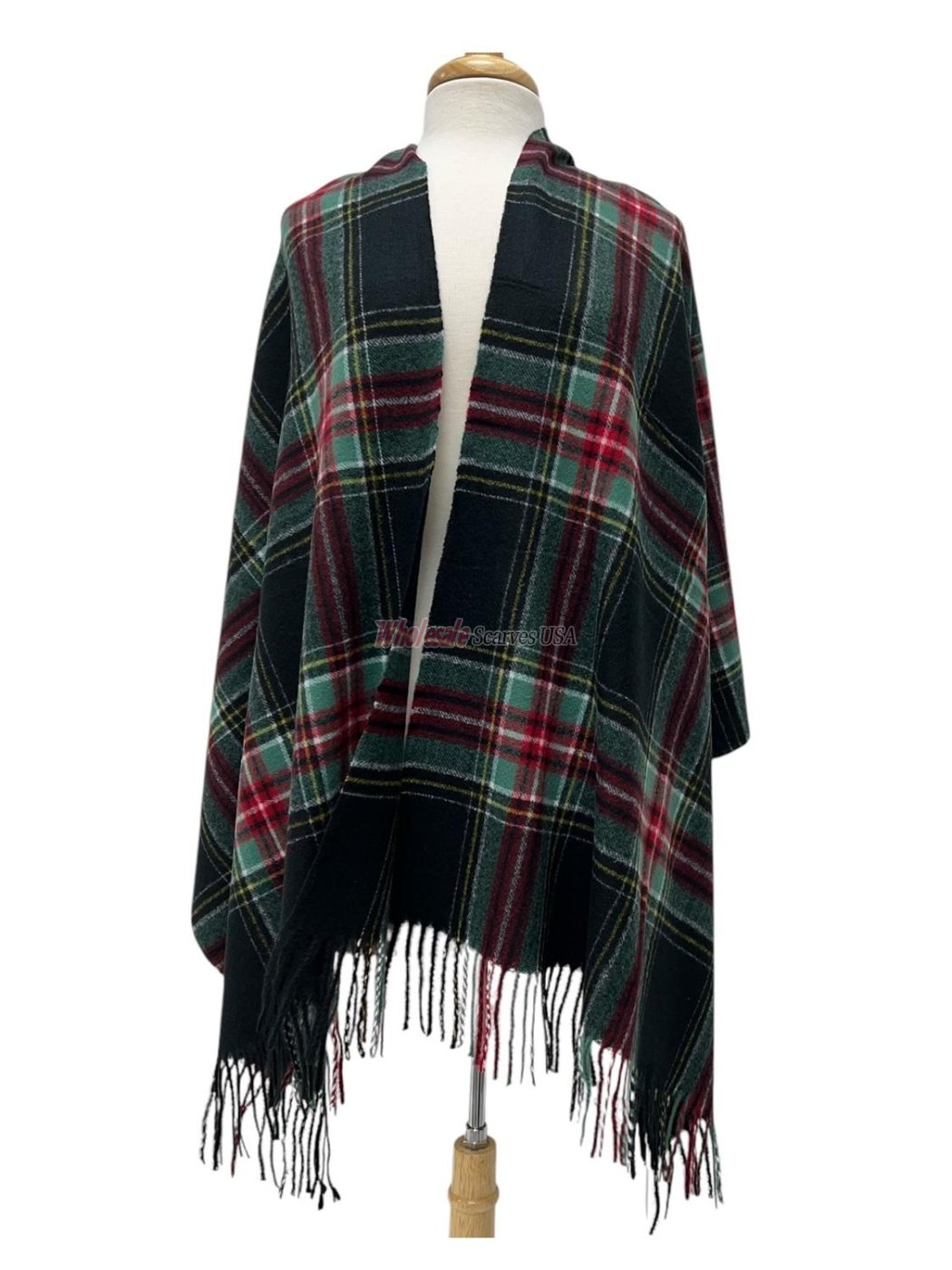 (image for) Cashmere Feel Plaid Scarf Shawl Black/Red/Green/Yellow