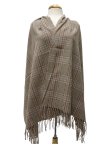 (image for) Cashmere Feel Plaid Shawl Beige /Pink/Ivory