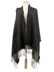 (image for) Woven Cashmere Feel Shawl Black