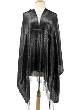 Glitter Pashmina Shawl Black/Silver