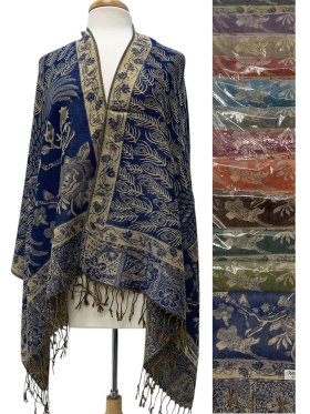 Metallic Peacock Pashmina ( 12 colors , 1 Doz)