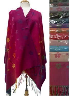 Little Daisy Flower Pashmina (12 colors, 1Doz)