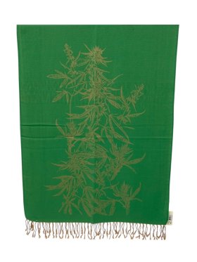 Weed Marijuana Leaf Fashion Scarfs Green Weed Marijuana Leaf Fashion Scarfs Green
