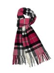 (image for) Plaid Cashmere Feel Scarf 12-pack White/Black/pink