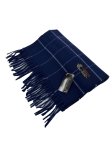 (image for) Plaid Cashmere Feel Scarf 12-pack Navy Checker CSW-26