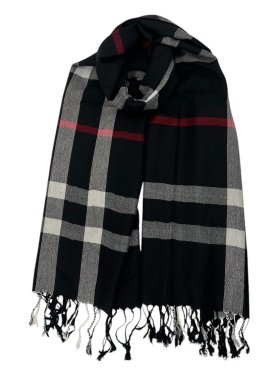 Plaid Scarf Black